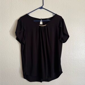 AUW Black Short Sleeve Blouse